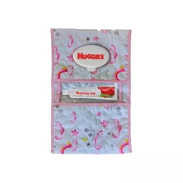 Imagem de Porta Fralda Lenço Umedecido Pomada Portátil Para Bebê Menina Menino (Arco-iris)