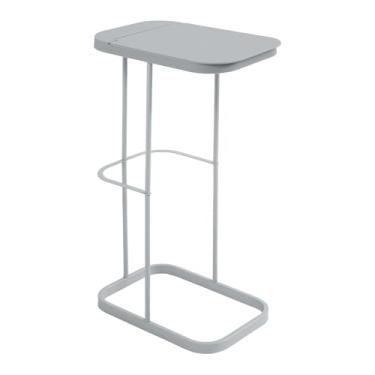 Imagem de MotiveTech Suporte para saco de lixo, decoração de moda, suporte para lata de lixo, lixeira externa para, quintal, reciclagem de folhas, Cinza