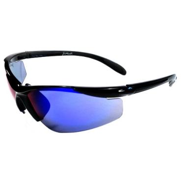 Imagem de JiMarti Óculos de sol polarizados JMP01 para golfe, pesca, ciclismo - inquebrável - armação TR90, Preto e azul gelo, Unisex