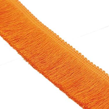 Imagem de Decoração requintada de borla, 10 metros x 3,5 cm de largura com franja de borla, tecido de acabamento de renda, fita de costura DIY para cortina, roupas, mesa, decoração de casa (vermelho) (Cor