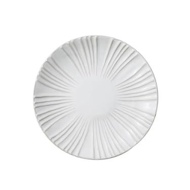 Imagem de URGDWEKJY Bandeja de jantar minimalista, cerâmica, massa, bife, pratos, pratos de jantar, criativos, casa, cozinha, redondo, listrado, relevo, talheres, lanche, sobremesa, pratos, pratos, prato de