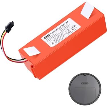 Imagem de BeeFix Substituição de bateria de vácuo para Xiaomi Roborock S50 S51 S55 S5 C10 E20 E25 E4 T6 T60 T65 S55 S6 E25 E35 S6 Max T6 T4, 14,4V 6500mAh