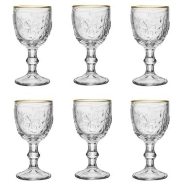 Imagem de Conjunto de 6 Taças 50ml, Vidro Transparente, Utensílio de Cozinha e Bar, Copo, P/Drinks Vinho Sucos Bebidas, Material Resistente (Kit 06 Taças Licor Butterfly)