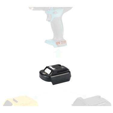Imagem de Adaptador para bateria Dewalt 20V ou Milwaukee M18 para ferramentas elétricas para Makita 12V CXT – Sem carregamento, proteção de baixa tensão, apenas adaptador