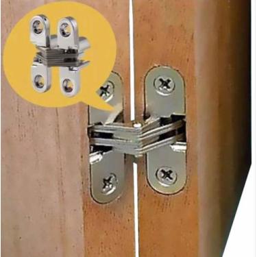 Imagem de 5 Dobradiça Invisível P/armários, Guarda Roupa Merke 2.1/2 - comercial