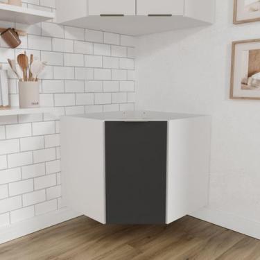 Imagem de Balcão Canto Oblíquo sem Tampo sem Rodapé Puxador 150cm Ipanema CabeCa