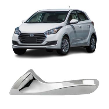 Imagem de Gatilho Interno HB20 E HB20S 2009 A 2012 Maçaneta Prata Porta Dianteira E Traseira Lado Esquerdo