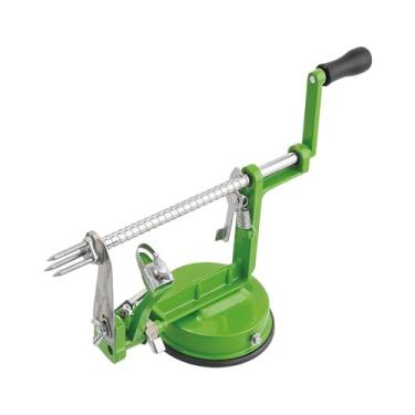 Imagem de AFXGUSD Descascador de frutas, cortador, multifuncional, doméstico, com manivela manual, resistente, máquina de descascar frutas, cortar e fatiar batatas,