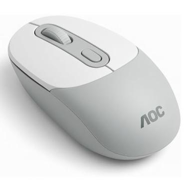 Imagem de Mouse Sem Fio MS300 Branco com Bluetooth e Receptor USB 2.4GHz, 1600 DPI, Design Ergonômico e Bateria Recarregável Compatível com Notebook e PC