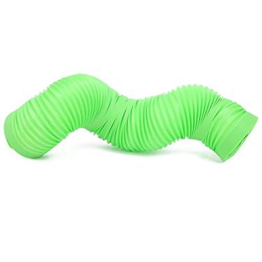 Imagem de GLOGLOW Túnel Divertido para Animais de Estimação, Brinquedo de Túnel de Plástico Telescópico para Cobaia e Ouriço, de Jogo Retrátil para Animais Pequenos (Verde)