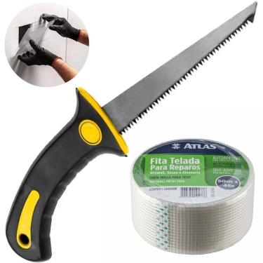 Imagem de Serrote Para Gesso Drywall 6Pol + Fita Telada 50Mm X 45M