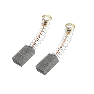 Imagem de Escovas de carvão 0,53 x 0,31 x 2,66 polegadas para motores elétricos, ferramenta elétrica, moedor angular, serra de mesa, reparo de peças sobressalentes, pacote com 2