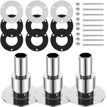 Imagem de Revestimento de exaustão de casco reto de aço inoxidável 316 reto através do casco de escape encaixe tubo de 24 mm de diâmetro com parafusos e porcas para aquecedores de estacionamento diesel barco