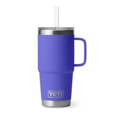 Imagem de Caneca de canudo YETI Rambler de 740 ml, com isolamento a vácuo, aço inoxidável, violeta ultramarinho