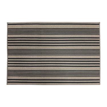 Imagem de USTIDE Tapete listrado de juta ao ar livre, 15 x 20 cm, sala de estar, interior, exterior, pátio, escritório, geométrico, sala de jantar, quintal