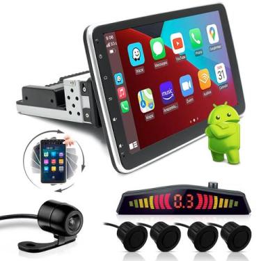 Imagem de Multimídia 10 Polegadas Rotativo + Câmera + Sensor Ré Preto Fosco Polo