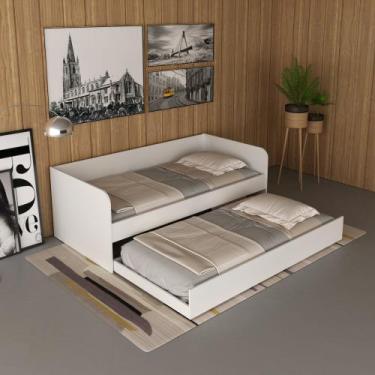 Imagem de Bicama Solteiro Estilo Sofá com Auxiliar - TecnoMobili, Branco