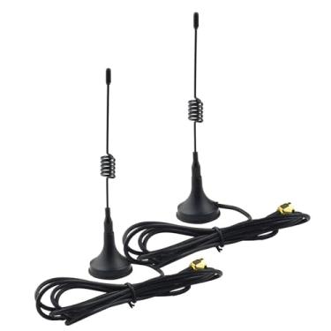 Imagem de Superbat Antena WiFi 2,4 GHz, base magnética, antena SMA com cabo de extensão de 3 metros para desktop, placa-mãe Bluetooth, roteador de placa de rede sem fio, monitor de câmera de segurança IP, etc.