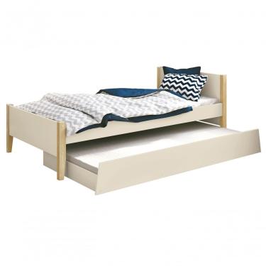 Imagem de Cama Babá Solteiro Com Auxiliar Simba Areia Fosco Com Natural - Moveisaqui