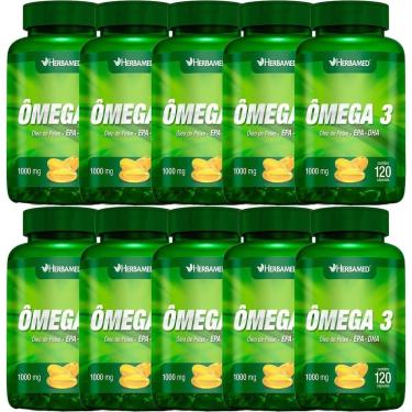 Imagem de Kit 10X Ômega 3 1000mg - 120 Cápsulas - Herbamed-Masculino