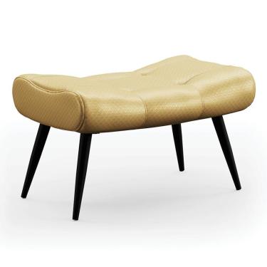 Imagem de Puff Decorativo Para Sala De Estar Pés Palito Lord Facto Dourado - Ibiza