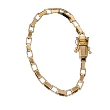 Imagem de Pulseira Tijolio De Moeda Antiga Fecho Lateral Duplo 5mm