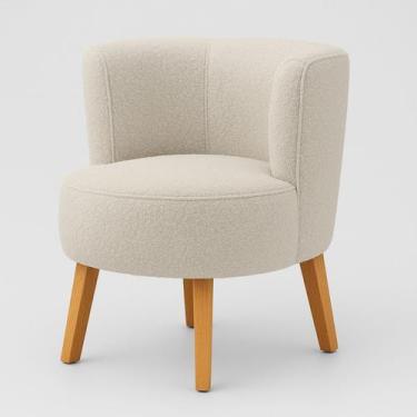 Imagem de Poltrona Moderna para Recepção Clinica Ergonômica Tecido Boucle Confor