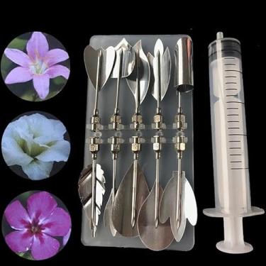 Imagem de 10 bocais de pudim + 1 ferramenta de seringa 3D, gelatina, gelatina, gelatina, ferramenta de arte, bocal da Rússia, ferramentas de decoração de bolos DIY (E)