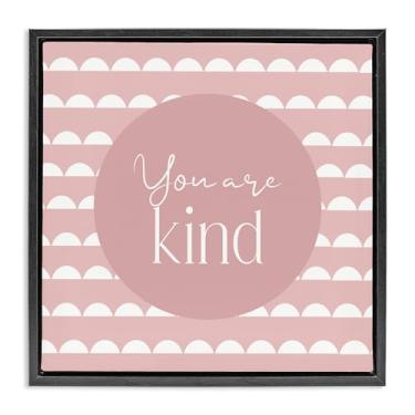 Imagem de Stupell Industries You Are Kind Affirmation Black Framed Floater Canvas Wall Art, design by Christine Simpson Art, 18 x 18