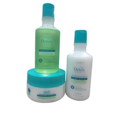 Imagem de Kit Detox Grankéra - Pré-Shampoo Esfoliante, Shampoo Terapia, Bálsamo Condicionador 300ml.