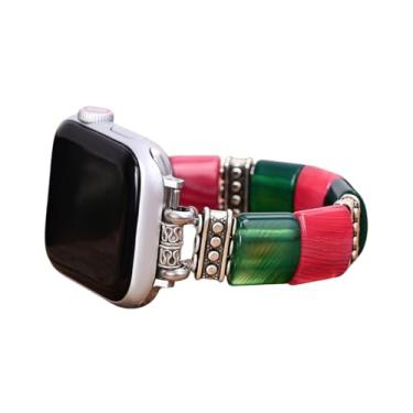 Imagem de Pulseira feminina de relógio inteligente Christmas Magic compatível com Apple Watch séries SE 9, 8, 7, 6, 5, 4, 3, 2 e 1 de 44 mm, 40 mm, 41 mm, 45 mm, 49 mm e 42 mm (Christmas Treasure, grande