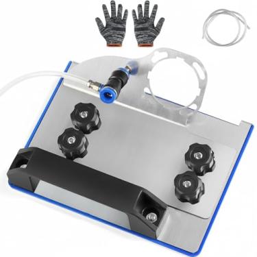 Imagem de Base de Reparo Universal para Eletrônica, Suporte com Fixação a Vácuo para PCB, Plataforma de Trabalho em Alumínio com Luvas Antiestáticas, Kit para Manutenção de Celulares