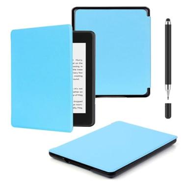 Imagem de Akacy Capa de textura de couro sintético para Kindle de 15.2 cm 8ª geração (2016, modelos SY69JL). Capa traseira de borracha TPU de silicone flexível e fina, fina, com cantos reforçados (7)