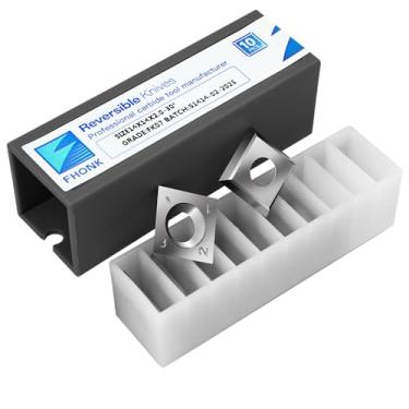 Imagem de FHONK Cortadores de carboneto retos quadrados de 14 mm, para facas de substituição de cortador de madeira, serve em espiral, cortador de plaina helicoidal, ferramenta de torneamento de torno de