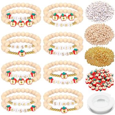 Imagem de Huquary Presentes personalizados para professores, faça você mesmo, kits de artesanato a granel para Mrs Miss Ms Teacher Apreciation Gifts Thank You Teach Gift Pulseira Boho para mulheres, about 0.39