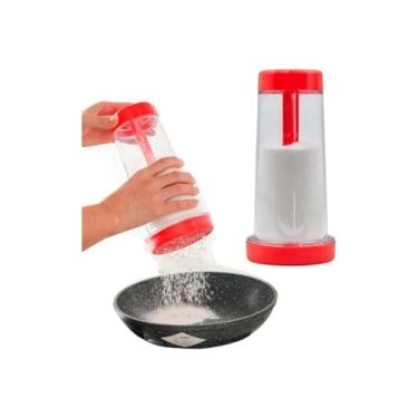 Imagem de Misturador de Farinha com Peneira Giratória Manual, Rápido, Prático e Eficiente