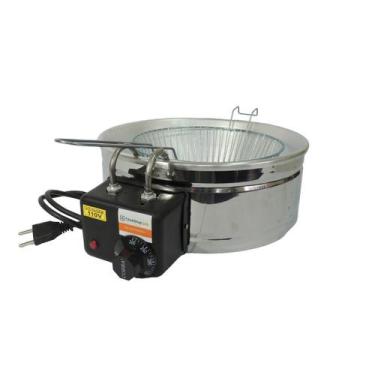 Imagem de Fritadeira Elétrica Inox Tacho Fritura Óleo 5L Termostato - Clickshop2