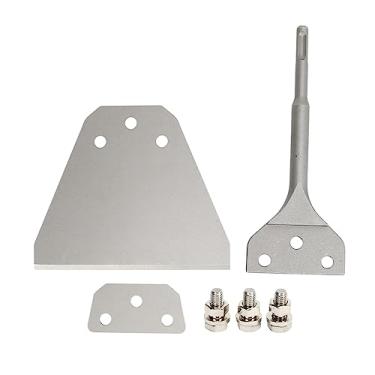 Imagem de Martelo elétrico Remoção de ladrilho de piso Cinzel Mola de aço Raspador de piso com haste redonda para Plus Size DIY Entusiastas Empreiteiros profissionais 6 polegadas