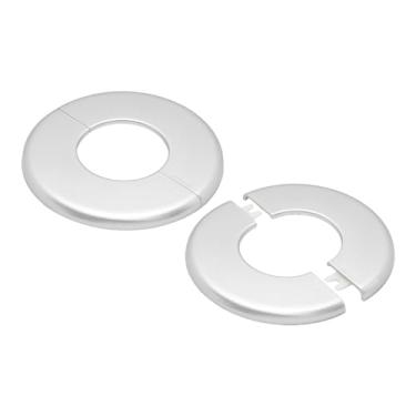 Imagem de 2PCS bociloy 51mm/2" ID Wall Split Flange, Prata ABS Placa de Escudo Autoadesiva Redonda, Capa de Decoração de Orifício de Parede, Tampa de Placa de Tubo de Água