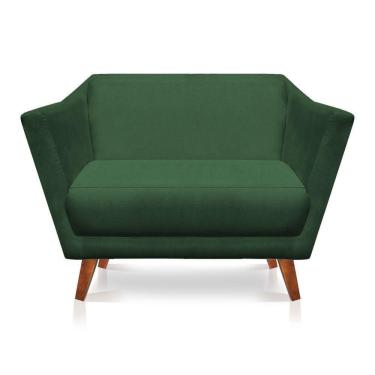 Imagem de Namoradeira Lorena Suede Pés Castanho Verde