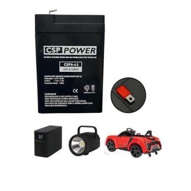 Imagem de bateria selada para brinquedo 6v 4,5 ah - CSP POWER
