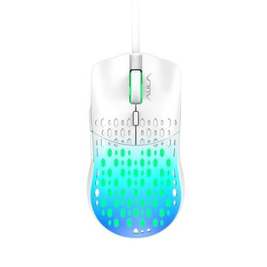 Imagem de Mouse Gamer AULA S11 Pro Honeycomb com Iluminação RGB Colorida, 6 Botões Funcionais e Ajuste de DPI de 1200 a 3600