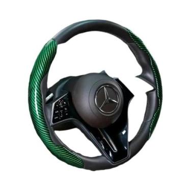 Imagem de Capa De Volante De Carro Universal Antiderrapante Em Fibra De Carbono 