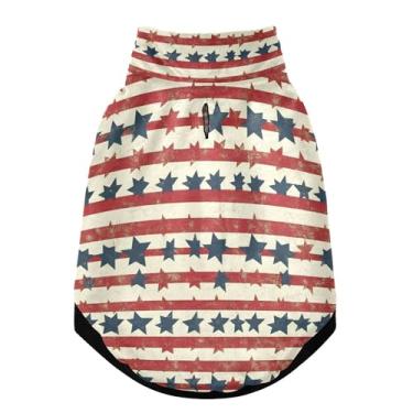 Imagem de SEHANY Casaco de cachorro com bandeira americana para cães pequenos, superquente, à prova de vento, jaqueta macia e aconchegante para animais de estimação, moletom para clima frio na neve com furo na