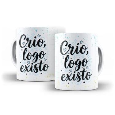 Imagem de Caneca Decorativa com Frase em Português, Design Rainbow, Cerâmica Branca, Arte Colorida, Minha Mente é Colorida Demais pra Rotina (22820)