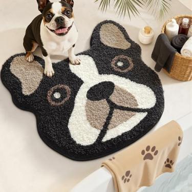 Imagem de LUMI Tapetes de banheiro de animais fofos, tapetes de banho absorventes de pelúcia para banheiro, tapete de banho lavável antiderrapante, ideal para decoração de banheiro, pia de chuveiro, banheira