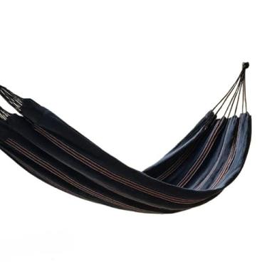 Imagem de Rede de Dormir em Algodão Natural 4m x 1,5m Estilo Moderno–Resistente, Tecido Transpirável Perfeito para Quintal, Varanda e Interior(Listrada Solteiro 3m)