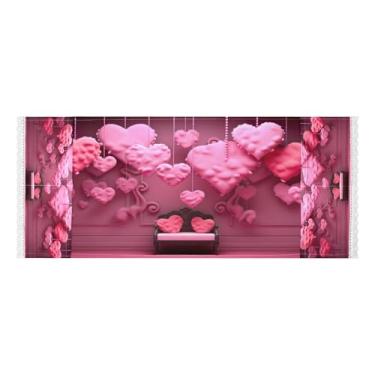 Imagem de Wassud Capas de lavadora e secadora de balões românticas rosa, protetor de lavadora com sacos de armazenamento, capa de geladeira à prova de poeira com bolsos para lavanderia doméstica, cozinha, 120 x