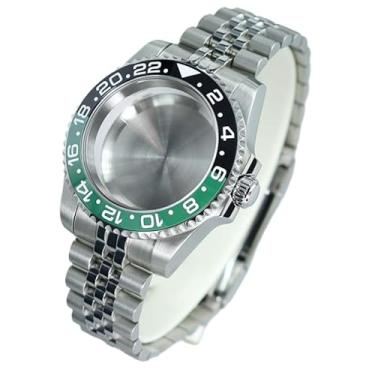 Imagem de FEIYASHI Caixa de relógio de mergulho de aço GMT de dois tons 200 m à prova d'água para movimento NH35/34/36/38 4R36 Miyota8215 ETA2824, Tampa inferior sólida 8, For NH35/34/36/38 Movement, Caixa de