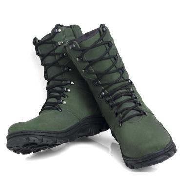 Imagem de Bota Masculina Coturno Couro Cano Médio Adventure Confortável Motoqueiro Motociclista F...